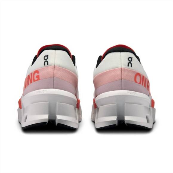 NEW ON RUNNING men\'s cloud monster 2 running shoes in white/flame main image 2
